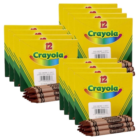 Crayola Bulk Crayons, Regular Size, Brown, PK144 BIN520836007